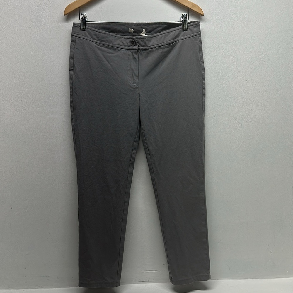Eileen Fisher Pants Trouser Career Pant Cotton Stretch Zip Fly Gray Size Small - Picture 1 of 9